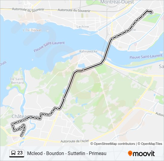 23 bus Line Map