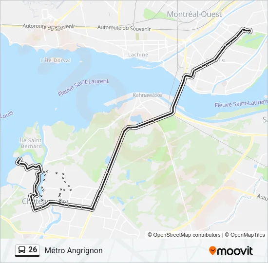 26 Bus Line Map