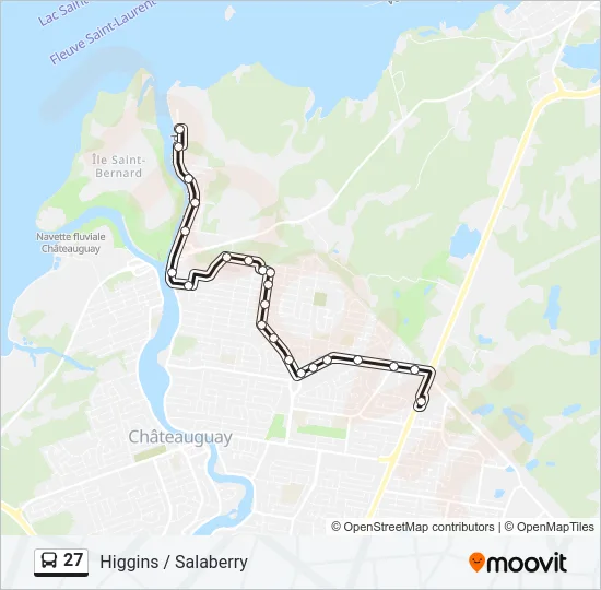 27 Bus Line Map