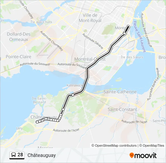 28 Bus Line Map