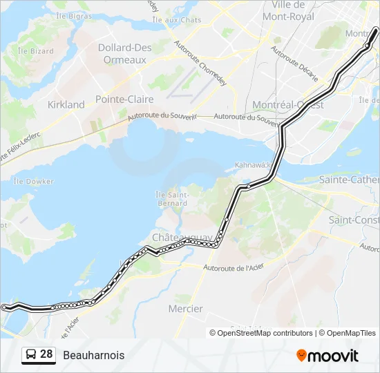 28 Bus Line Map