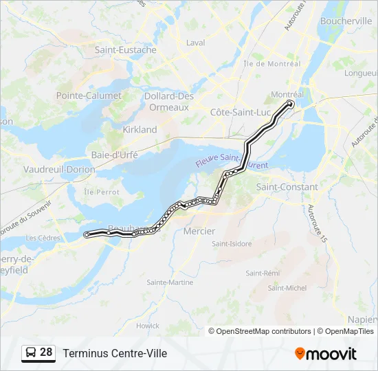 28 Bus Line Map
