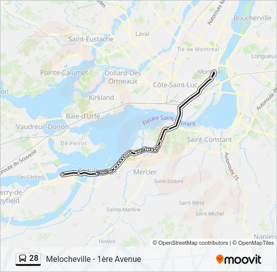 28 Bus Line Map