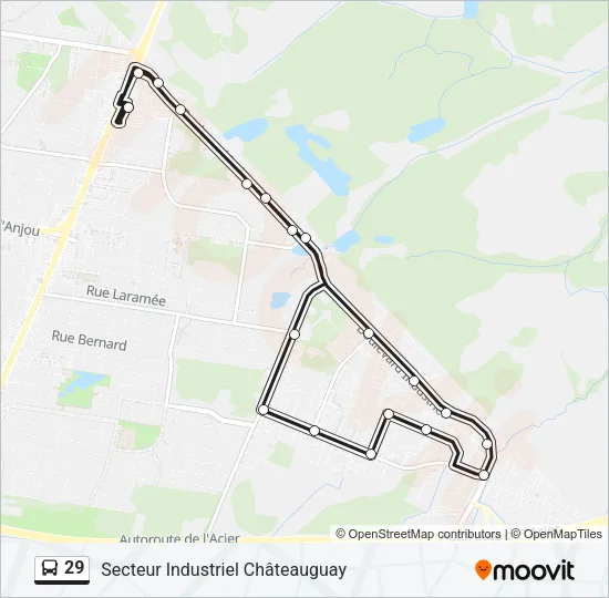29 Bus Line Map