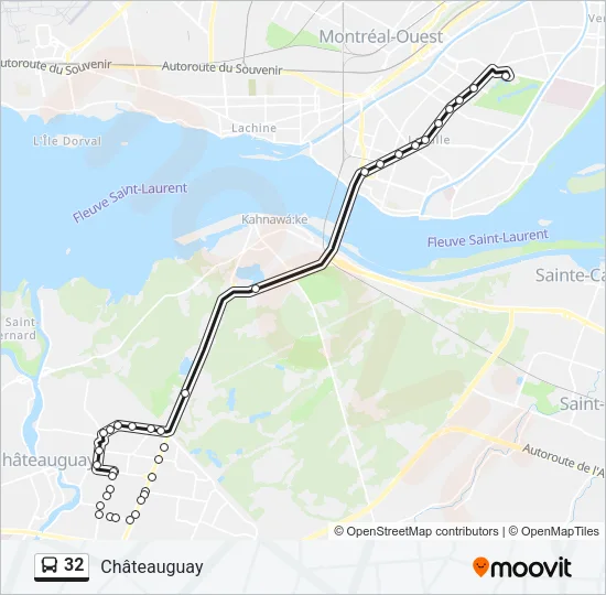 32 Bus Line Map