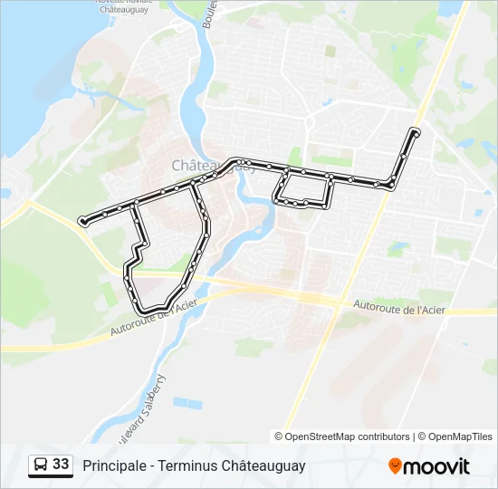 33 Bus Line Map