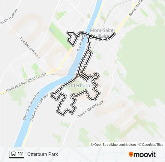 12 Bus Line Map