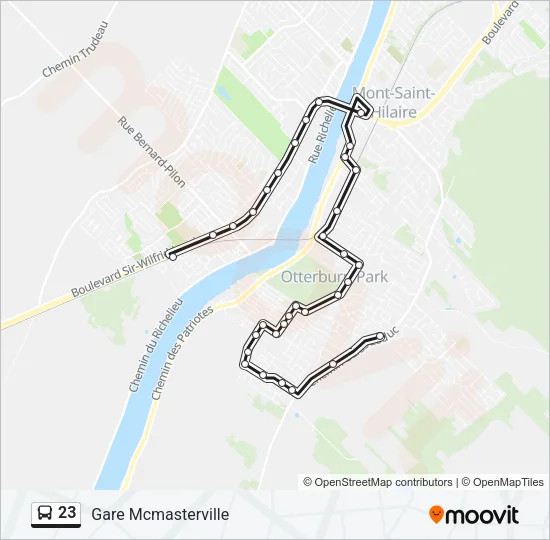 23 Bus Line Map