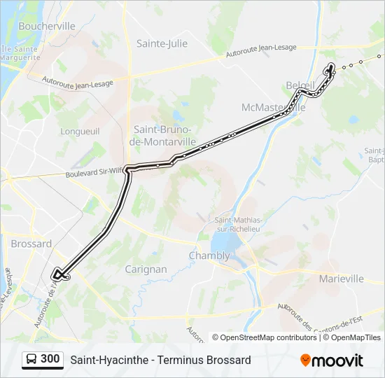 300 Bus Line Map