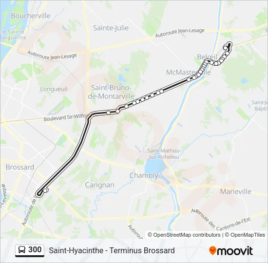 300 Bus Line Map