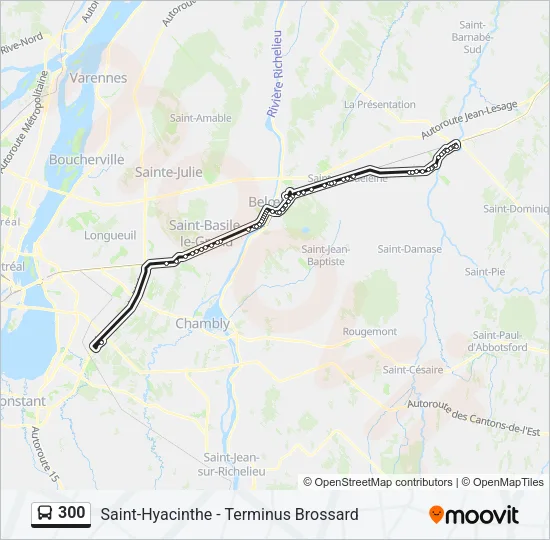 300 Bus Line Map