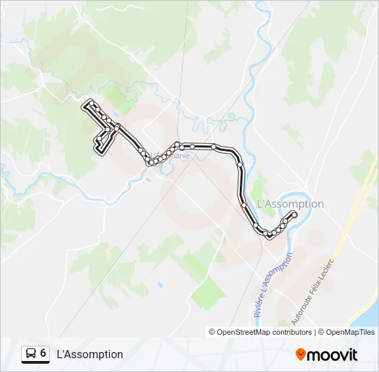 6 Bus Line Map