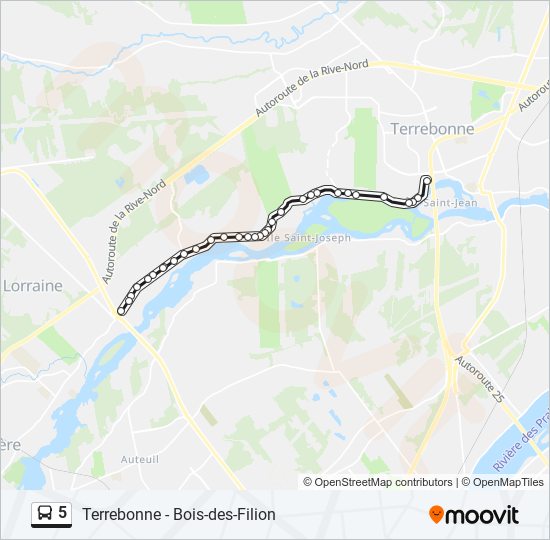 5 bus Line Map