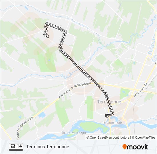 14 Bus Line Map