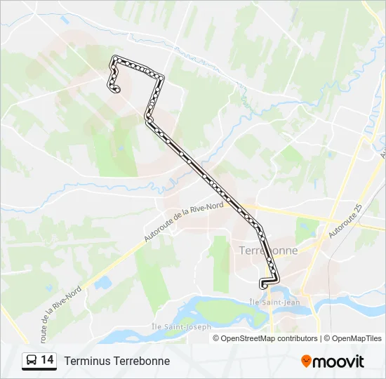 14 Bus Line Map