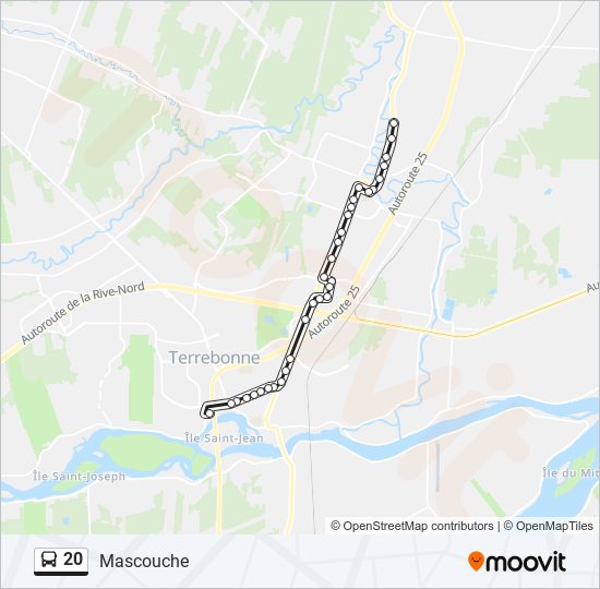 20 bus Line Map