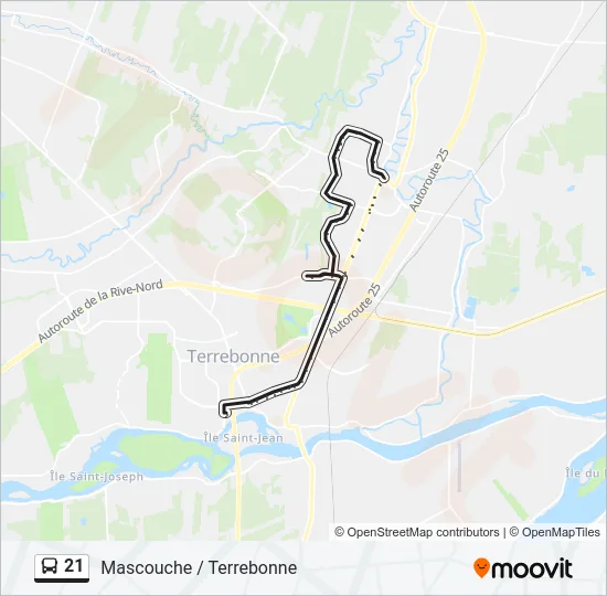 21 Bus Line Map