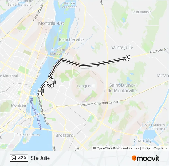 325 Bus Line Map