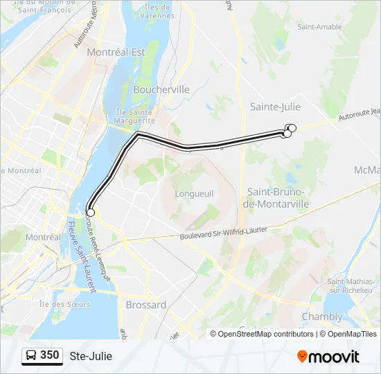 350 Bus Line Map
