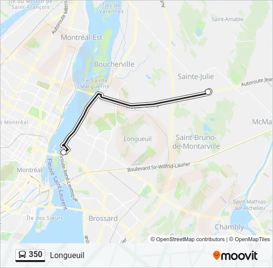 350 Bus Line Map