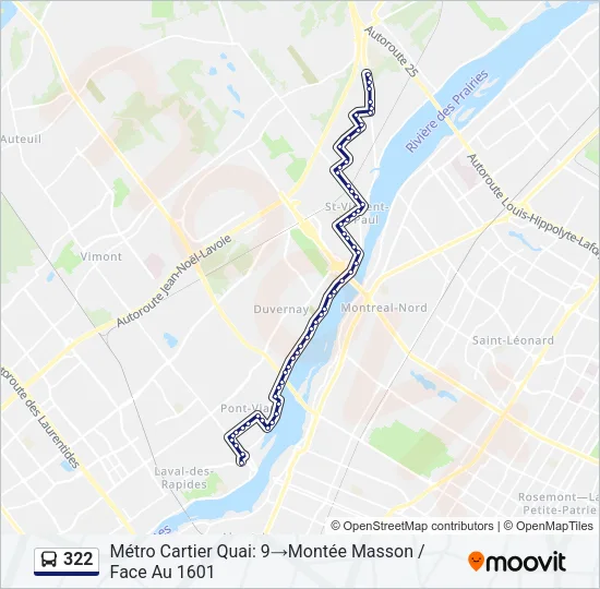 322 Bus Line Map