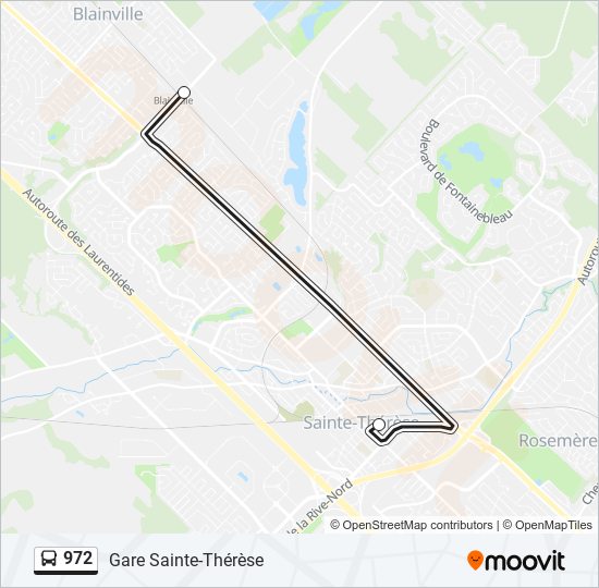 972 Bus Line Map