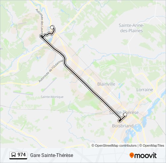 974 Bus Line Map