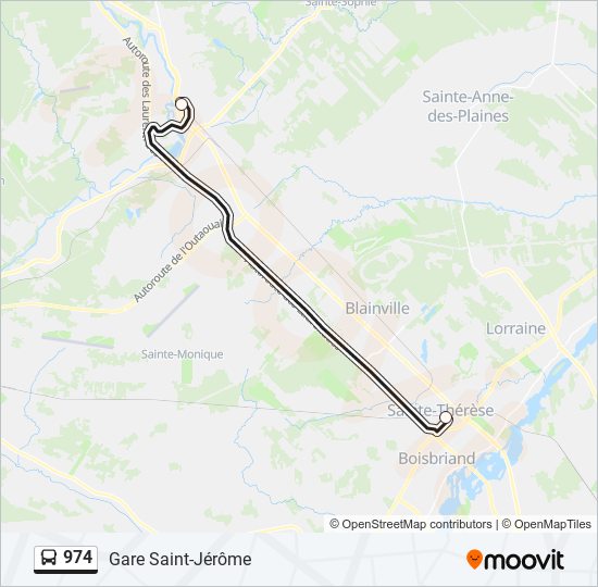 974 Bus Line Map