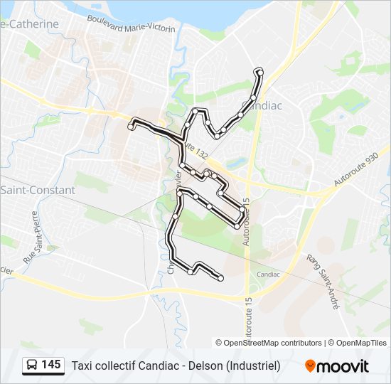145 Bus Line Map