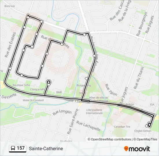 157 Bus Line Map