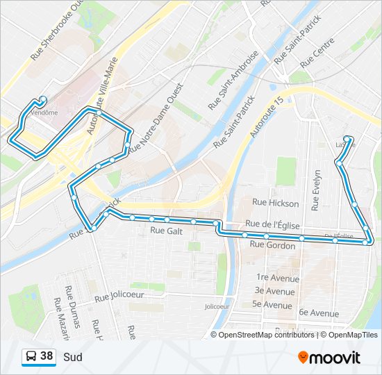 38 Bus Line Map