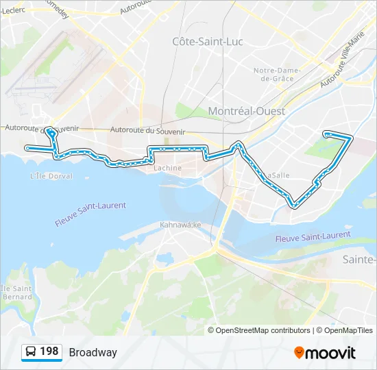 198 Bus Line Map