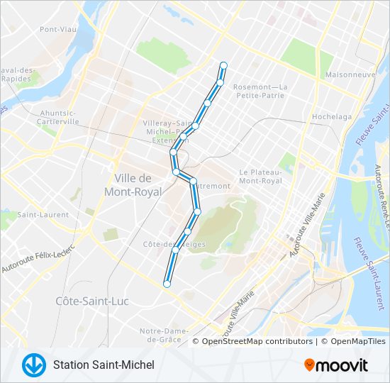 Bleue Itineraire Horaires Arrets Plan Station Saint Michel