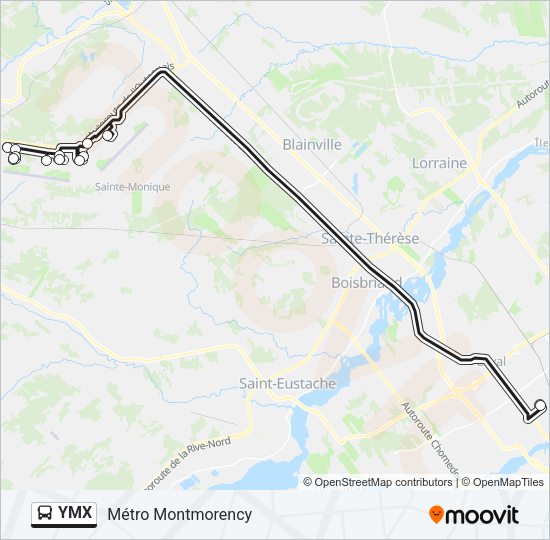 YMX Bus Line Map