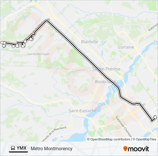 YMX Bus Line Map