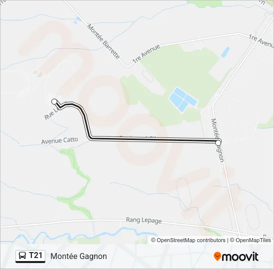 T21 Bus Line Map
