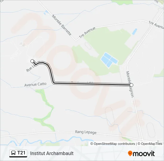 T21 Bus Line Map