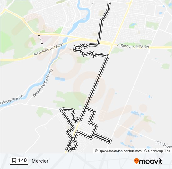140 Bus Line Map