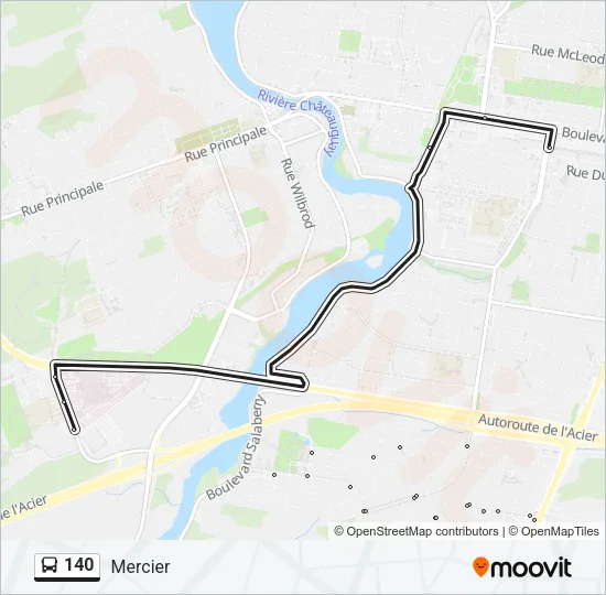 140 Bus Line Map