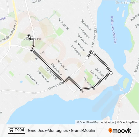 T904 Bus Line Map