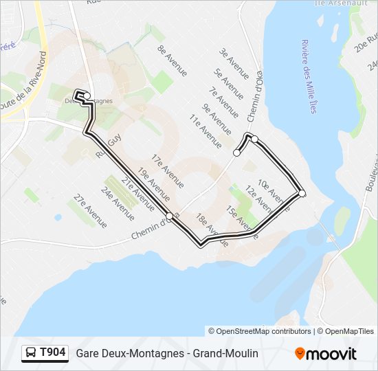 T904 Bus Line Map