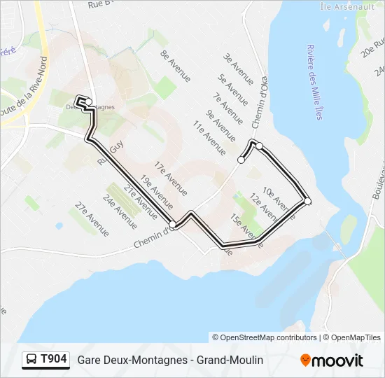 T904 Bus Line Map