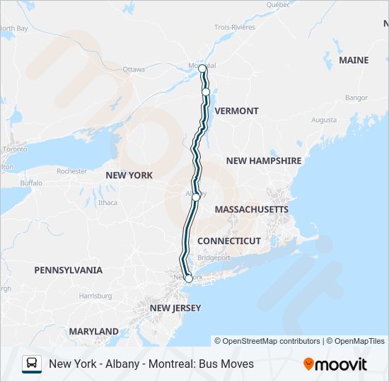 GREYHOUND US0200D Bus Line Map