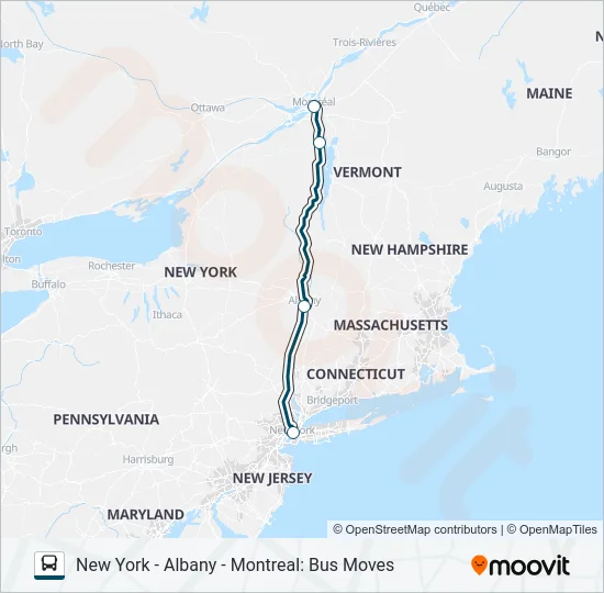 GREYHOUND US0200D Bus Line Map