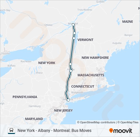 GREYHOUND US0200D Bus Line Map