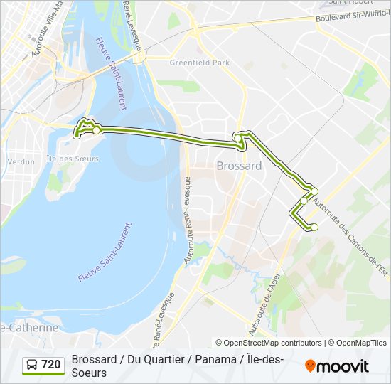 720 Bus Line Map