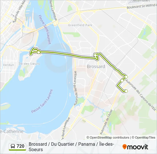 720 Bus Line Map