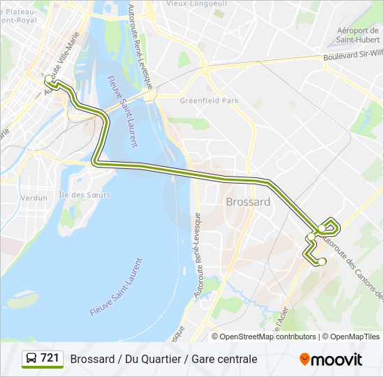 721 Bus Line Map