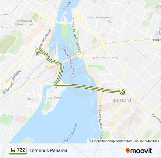 722 Bus Line Map