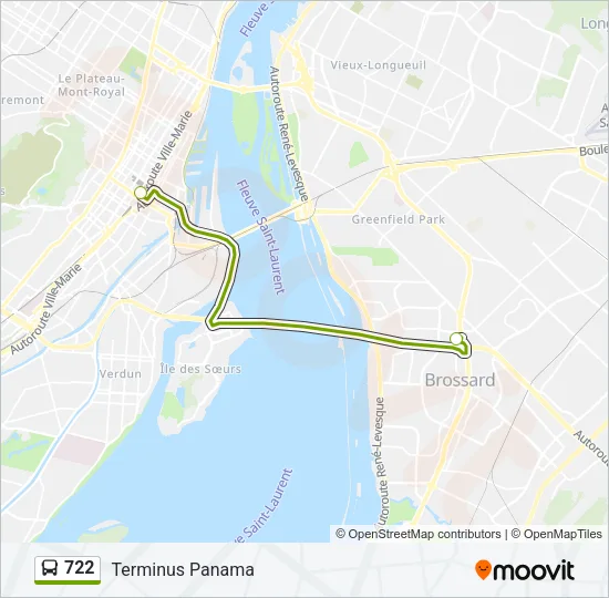 722 Bus Line Map